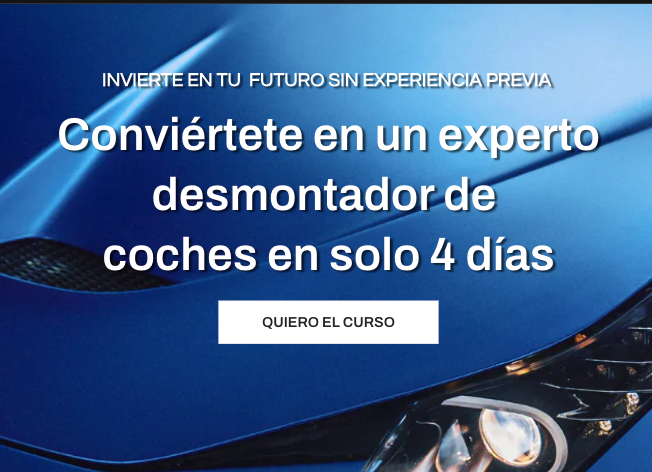 Curso Desmontaje de coches presencial